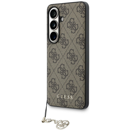 Etui Guess 4G Classic Logo Charm MagSafe do Samsung Galaxy S26 brązowy