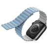 Etui Uniq pasek Revix na Apple Watch 1/2/3/4/5/6/7/8/SE/SE2/Ultra 42/44/45/49mm. Reversible Magnetic biały-niebieski/white-blue