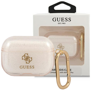 Guess GUAPUCG4GD AirPods Pro cover złoty/gold Glitter Collection