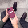 Card Armor Case etui pokrowiec do iPhone 11 Pro portfel na kartę silikonowe pancerne etui Air Bag czerwony