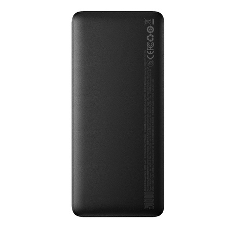 Powerbank 20000mAh USB / USB C 25W PD QC + kabel USB C 60W Baseus Bipow - czarny