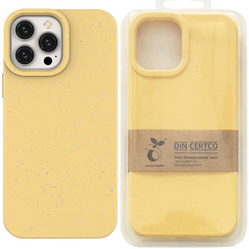 Eco Case etui do iPhone 12 silikonowy pokrowiec obudowa do telefonu żółty
