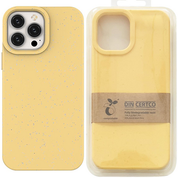 Eco Case etui iPhone 14 Plus silikonowy degradowalny pokrowiec żółte