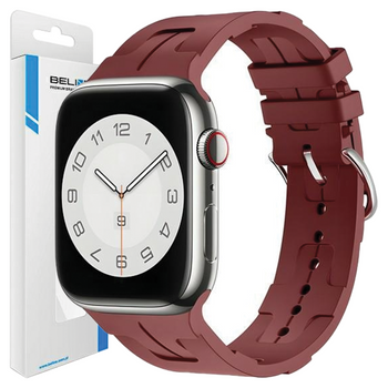 BELINE PASEK DO APPLE WATCH 42 44 45 49MM SILIKONOWY BORDOWY W ZESTAWIE BOX