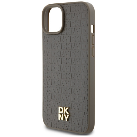 DKNY ETUI HARDCASE DO IPHONE 15 14 13 6.1 DO MAGSAFE SKÓRA WZÓR METALOWE