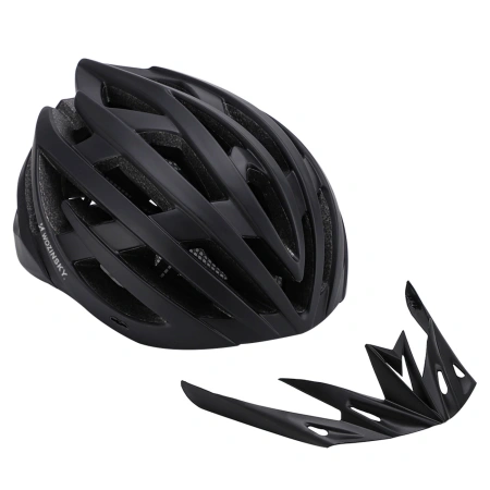 Kask rowerowy MTB Wozinsky z odpinanym daszkiem i tylną lampką USB 57-62 cm - czarny