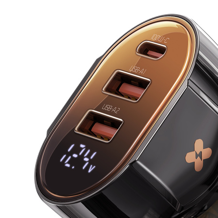 MCDODO MOCNA SZYBKA ŁADOWARKA SAMOCHODOWA MIERNIK 3X USB USB-C 100W LED