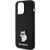 Etui Karl Lagerfeld Silicone Choupette Metal Pin na iPhone 15 Pro Max - czarne