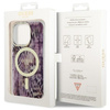 Etui Guess GUHMP14LHLEOPWP na iPhone 14 Pro - różowe Leopard MagSafe
