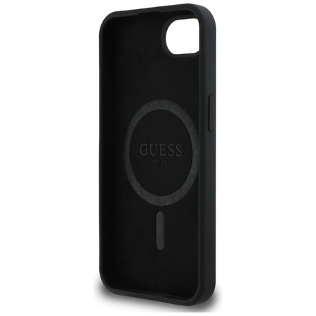 GUESS ETUI POKROWIEC DO IPHONE 16E DO MAGSAFE SILICONE SCRIPT METAL LOGO