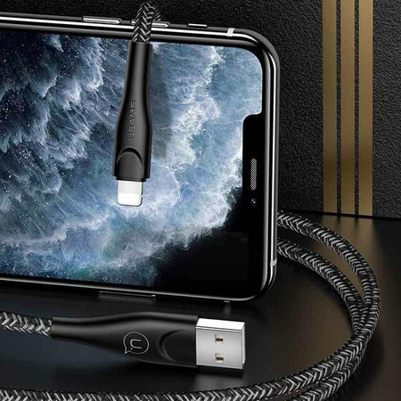 USAMS KABEL DO LIGHTNING 1M 2A DO IPHONE 6 7 8 X XS 11 12 13 SZYBKIE