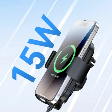 WOZINSKY UCHWYT Z ŁADOWARKĄ INDUKCYJNĄ 15W DO TELEFONÓW DO MAGSAFE SAMOCHÓD