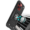 Pancerne etui z uchwytem na palec do iPhone 15 Pro Max Wozinsky Ring Armor - srebrne