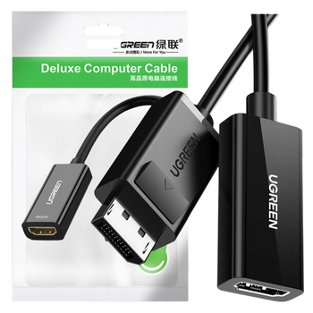 UGREEN ADAPTER DISPLAYPORT DO HDMI 4K DO TELEWIZORÓW I MONITORÓW 1,8M