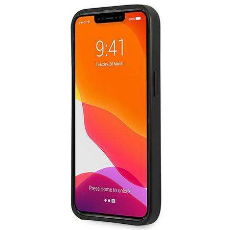 Etui Guess GUHCP13LG4GLGR na iPhone 13 Pro / 13 - szare hardcase 4G Stripe Collection