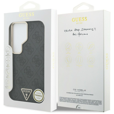 Etui Guess 4G Triangle Logo MagSafe do   Samsung Galaxy S26 Ultra czarny