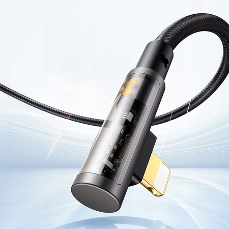 MCDODO KABEL KĄTOWY USB LIGHTNING SZYBKIEGO ŁADOWANIA 36W DO IPHONE 14 1M