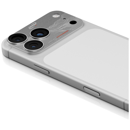 Szkło na obiektyw aparatu Skinarma Sonix Full Aluminium do iPhone 17 Pro srebrny