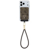 Zestaw portfel + hand strap Guess triangle MagSafe brązowy