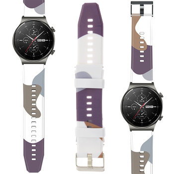 HURTEL PASKI DO HUAWEI WATCH GT2 PRO OPASKA SILIKONOWA WZÓR 10 BRANSOLETKA