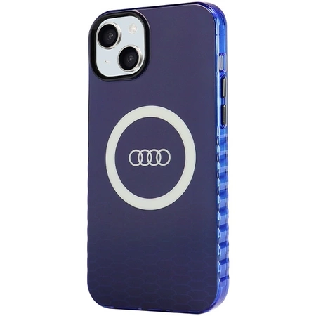 Etui Audi IML Big Logo MagSafe na iPhone 15 Plus / 14 Plus - niebieskie