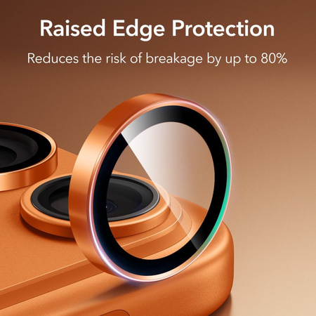 OSŁONA NA APARAT ESR ARMORITE CAMERA PROTECTOR IPHONE 14 PRO / MAX / 15 PRO / MAX / 16 PRO / MAX / 17 PRO / MAX ORANGE