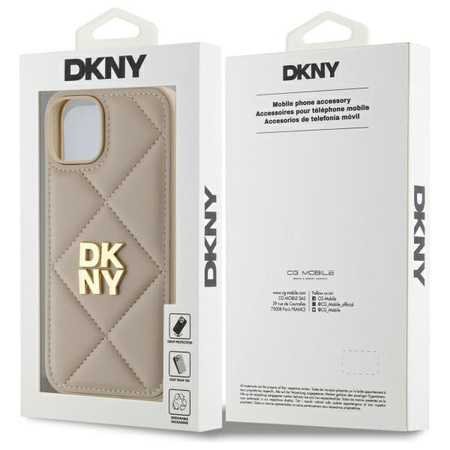 DKNY ETUI DO IPHONE 14 6.1 QUILTED STACK LOGO HARDCASE POKROWIEC