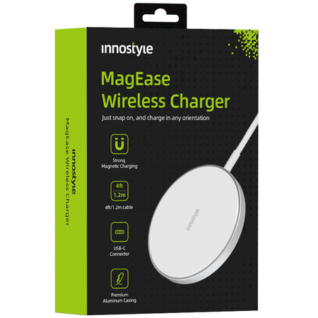 INNOSTYLE MAGEASE ŁADOWARKA INDUKCYJNA BEZPRZEWODOWA DO MAGSAFE IPHONE MAGEASE 15W BIAŁA