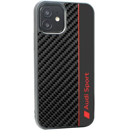 Etui Audi Carbon Fiber Stripe na iPhone 11 / Xr - czarne AUS-TPUPCIP11-R8/D1-BK