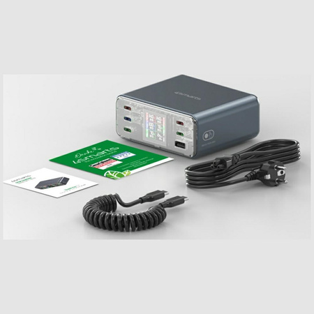 Stacja ładująca 4smarts Desk Charger Lucid GaN DIY 360W 5xUSB-C 1xUSB-A szary