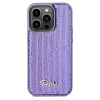 Etui Guess Sequin Script Metal na iPhone 13 Pro Max - fioletowe