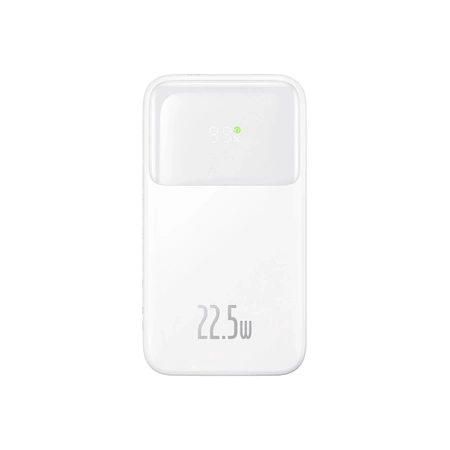 Powerbank Baseus Comet Series z wyświetlaczem 10000mAh 22.5W - biały + kabel USB-A - USB-C