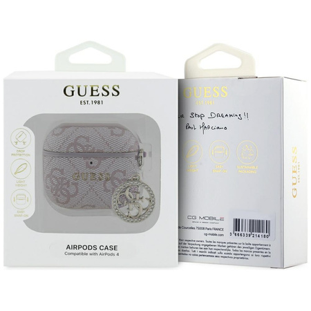 GUESS ETUI POKROWIEC DO AIRPODS 4 Z ELEMENTAMI STRASS CHARM WYSOKA OCHRONA