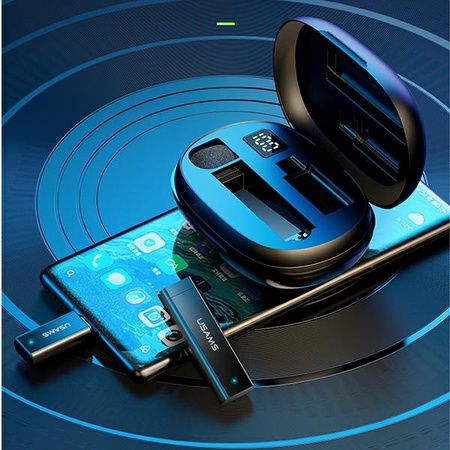 USAMS Bezprzewodowy mikrofon krawatowyENC 2.4G Wireless Lavalier Microphone USB-C ZB243MKF01 (US-ZB243)