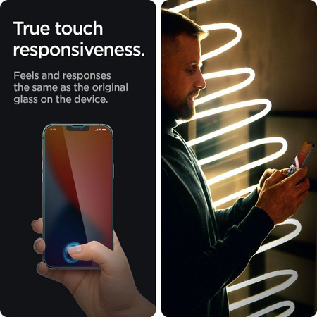 SPIGEN SZKŁO HARTOWANE GLAS.TR SLIM DO IPHONE 13 PRO MAX 14 PLUS WZMOCNIONE