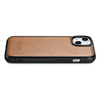 iCarer Leather Oil Wax etui pokryte naturalną skórą do iPhone 14 Plus (kompatybilne z MagSafe) brązowy (WMI14220719-TN)