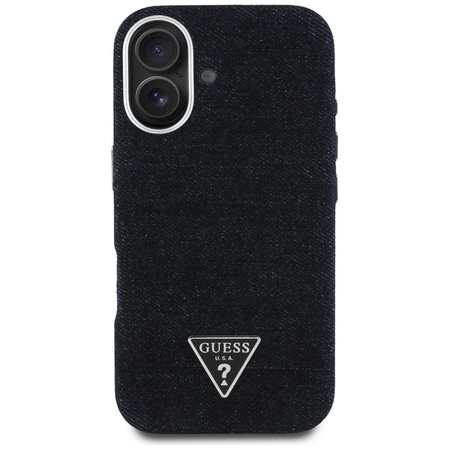 GUESS ETUI DENIM TRIANGLE LOGO DO IPHONE 16 DO MAGSAFE OCHRONA Z LOGO