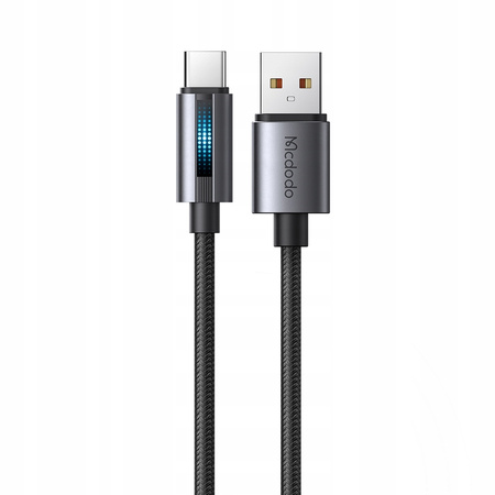 MCDODO KABEL USB-C SZYBKIE ŁADOWANIE DO SAMSUNG XIAOMI TYP C 6A 100W 1M LED
