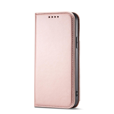 Magnet Card Case etui iPhone 14 Plus pokrowiec z klapką portfel podstawka różowe