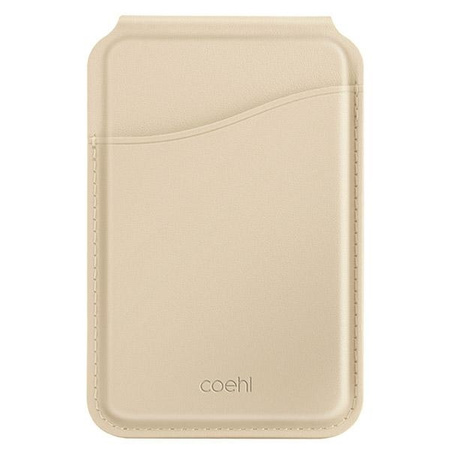 UNIQ COEHL ESME PORTFEL MAGNETYCZNY DO IPHONE 14 15 16 Z LUSTERKIEM KREMOWY