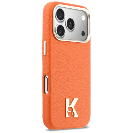 Etui Karl Lagerfeld Karl Head Logo MagSafe do iPhone 17 Pro pomarańczowy