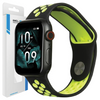 BELINE PASEK SILIKONOWY DO APPLE WATCH 42 44 45 49MM SPORT CZARNY LIMONKOWY