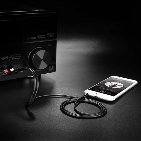 Kabel Ugreen AV116 10591 audio mini jack 3,5 mm (męski) / 2RCA (męski) 5m - czarny