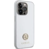 Etui Guess Strass Metal Logo na iPhone 15 Pro - srebrne