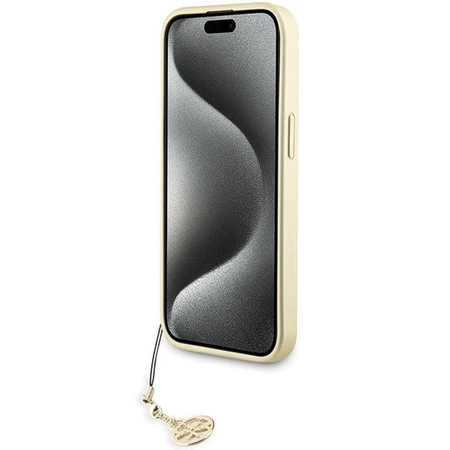 Etui Guess 4G Charms Collection do iPhone 15 - szare