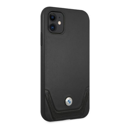 Etui BMW BMHCN61RSWPK iPhone 11 6,1" / Xr czarny/black hardcase Leather Perforate
