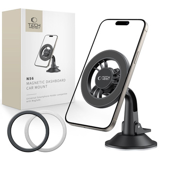 TECH-PROTECT N56 MAGNETIC MAGSAFE DASHBOARD SHRT CAR MOUNT BLACK