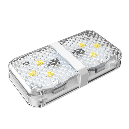 Baseus zestaw 2x ostrzegawcza lampka LED do drzwi samochodu biały (CRFZD-02)