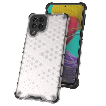 HURTEL ETUI POKROWIEC HONEYCOMB DO SAMSUNG GALAXY M53 5G Z ŻELOWĄ RAMKĄ