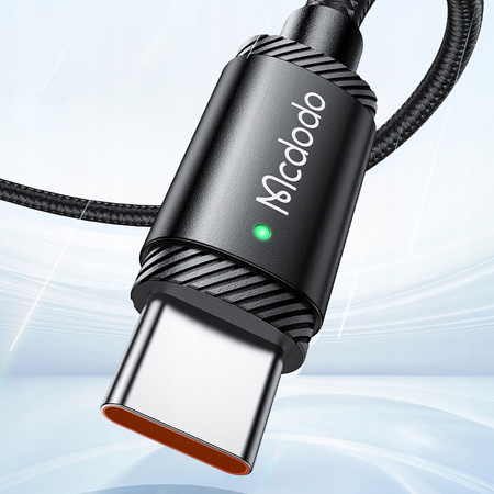 MCDODO KABEL USB-C SZYBKIE ŁADOWANIE DO SAMSUNG XIAOMI TYP C 6A 120W 2M LED